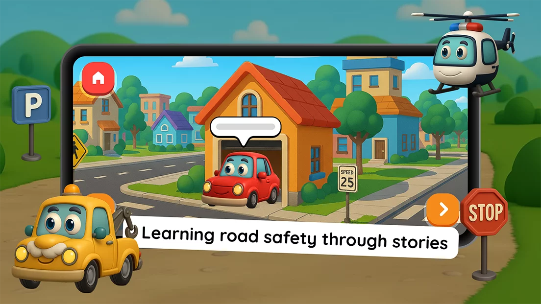 Laffari learning story preview - traffic rules and signs